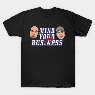 Mind Your F'N Business podcast logo w faces T-Shirt